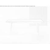 Extendable garden table made of powder-coated aluminum Bagarasi