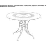 Round steel garden table Rossbach