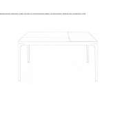 Square garden table made of porcelain stoneware Ahnsbeck