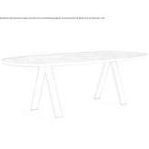 Oval teak garden table Petrila