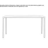 Rectangular teak bar table Sarayi