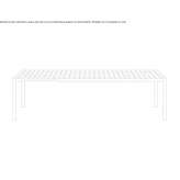 Extendable polypropylene table with aluminum base Kirn