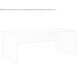 Rectangular table made of anodized aluminum Brusson
