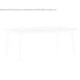 Aluminum garden table with Vetrite top Goscino