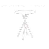 Round table made of powder-coated steel Akdiken