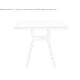 Square garden table Mullsjoe