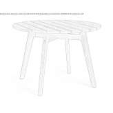 Round teak garden table Pierz