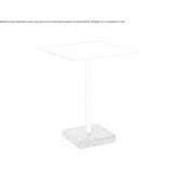 Square table made of powder-coated steel Glenorie