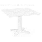 Garden table in reclaimed wood and marble Tocopero