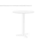 High table with 3-spoke base Agassiz