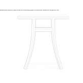 Square steel garden table Ocelota