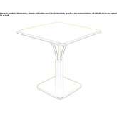 Square aluminum garden table Tutana