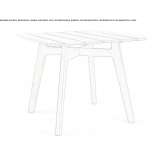 Square teak garden table Pierz