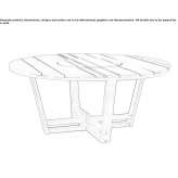 Round garden table with Lazy Susan Soimi