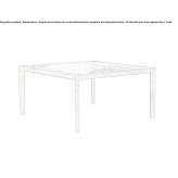 Square garden table Kolding