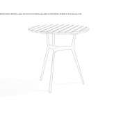 Round garden table made of aluminum and wood Mullsjoe