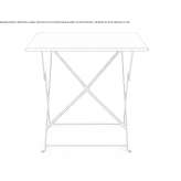 Folding metal garden table Kurepalu