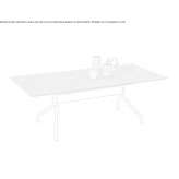 Stainless steel garden table with stone top Jarilla