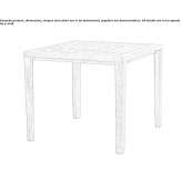 Square wooden garden table Scilla