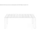 Extendable rectangular teak table Hurst