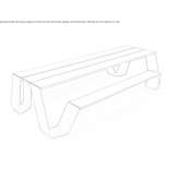 Powder-coated aluminum picnic table with integrated seats Losheim