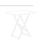 Folding metal garden table Kurepalu