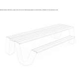 Rectangular garden table Losheim