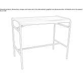 Rectangular aluminum high table Tutana