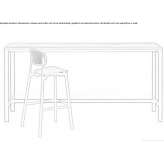 Prostokątny wysoki stół z drewna tekowego Satis