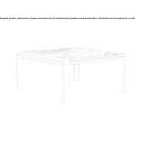 Square garden table Callalli