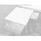 Kwadratowy cementowy stół Goirle