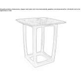 Square garden table with teak base and marble top Dalekoye
