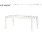 Rectangular wooden garden table Scilla