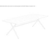 Prostokątny aluminiowy stół ogrodowy Gabiano