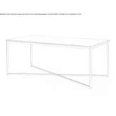 Rectangular table made of glass and stainless steel Sanad