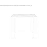 Square teak garden table Petrila