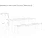 Rectangular teak garden table Satis