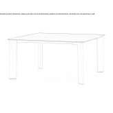 Square aluminum garden table with HPL top Turda