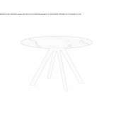 Round garden table Lefkada