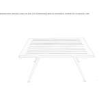 Square iroko garden table Talavera