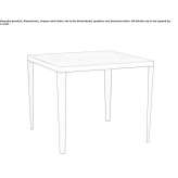 Kwadratowy stół ogrodowy Modlnica