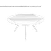 Iroko round garden table Talavera