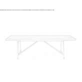Rectangular iroko garden table Siran