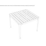 Square teak garden table Ahnsbeck