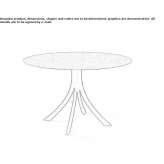 Round garden table Mezeriat