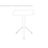 Square metal garden table Granze