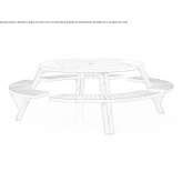Picnic table with integrated benches Ihuatzio