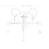 Chair/table made of powder-coated steel Engadine