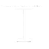 Round aluminum high table Pardilho