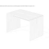 Rectangular aluminum garden table Pagedale
